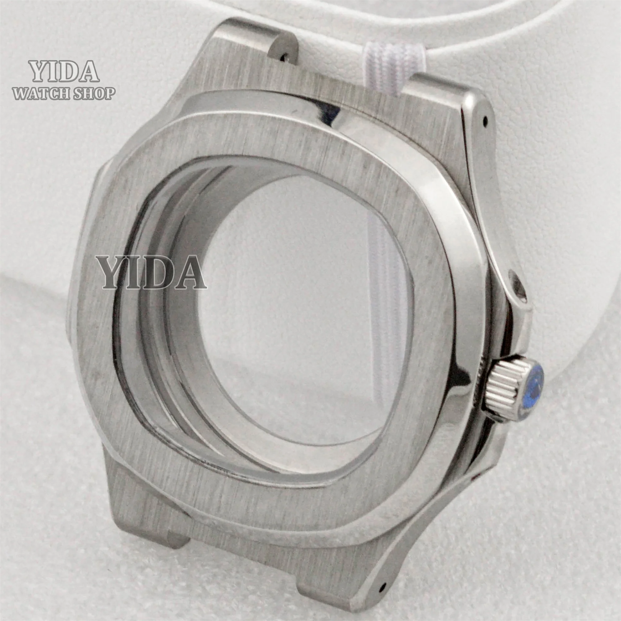 Cassa per orologio NH35 in acciaio inossidabile da 41 mm Vetro zaffiro per Nautilus fit NH34 NH35 NH36 NH38 Accessori per movimento Mod Custodia per orologio