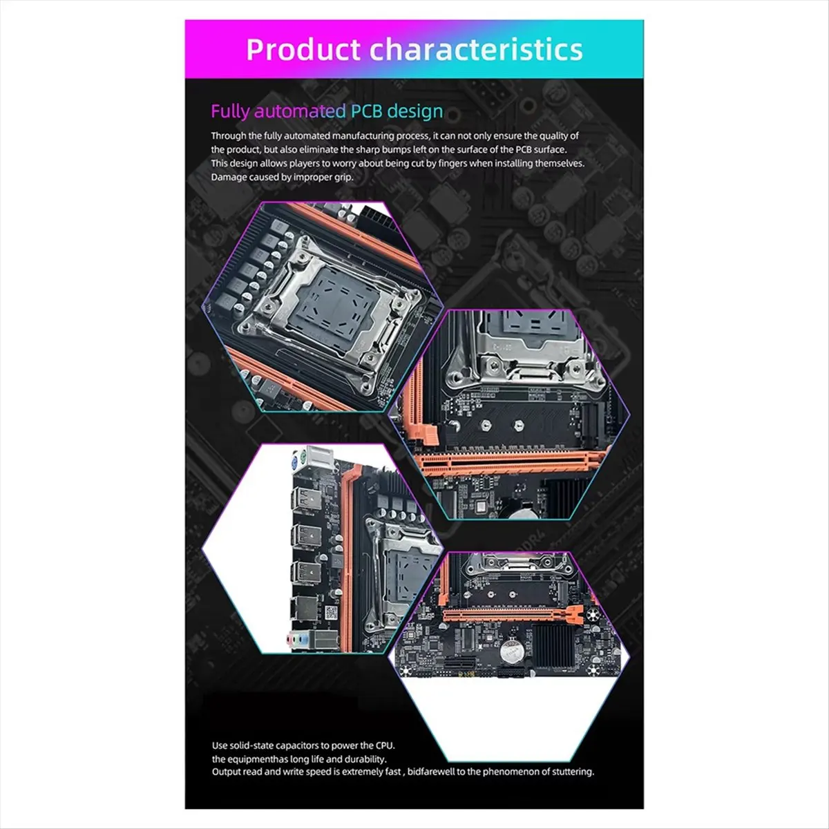 NNnew X99E Desktop Motherboard Dual Channel Supports 4XDDR4 RECC RAM PCIE X16 NVMe Gigabit LAN Card Computer Motherboard