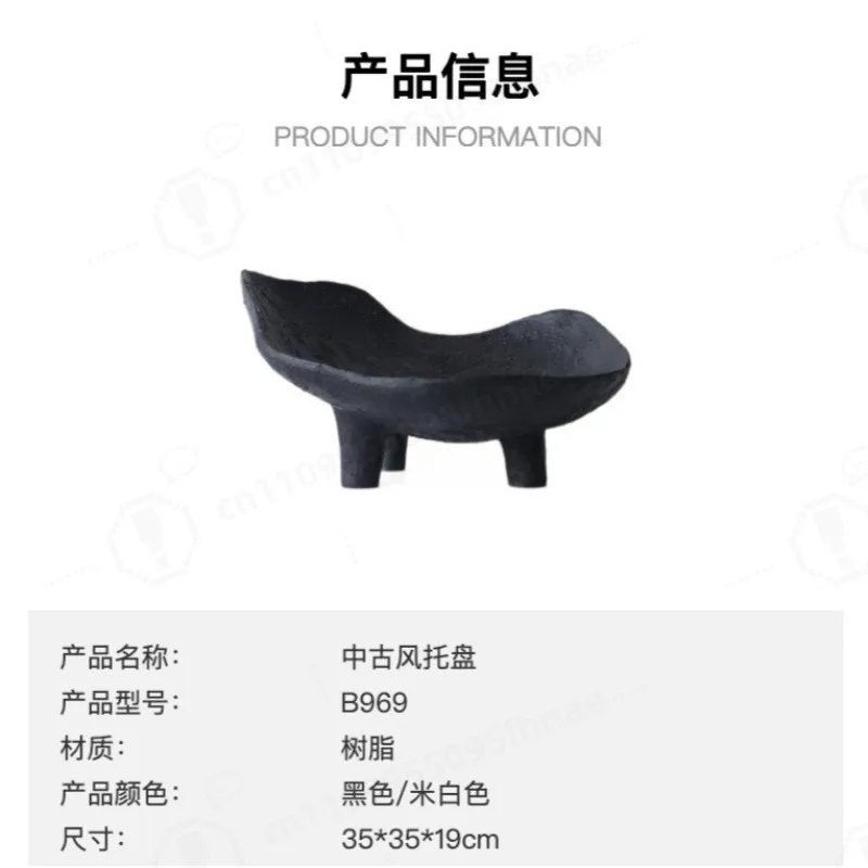 Fruit Plate Ornament Model Room Living Room Coffee Table Dining Table Tray Storage Plate Desktop Art Soft Decoration Jewelry