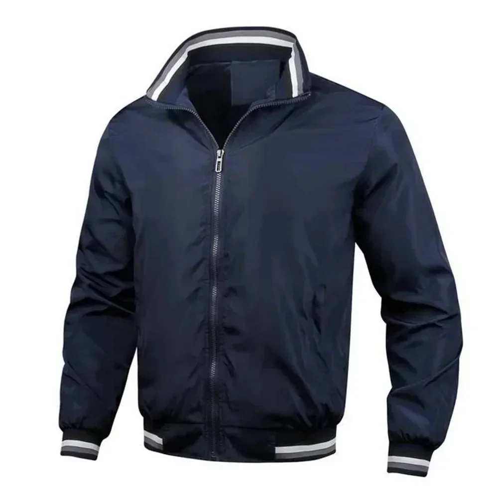 

2024 Autumn Winter Men's Running Jackets Stand Collar Casual Zipper Jackets Outdoor Sports Coats Windbreaker Jacket for Men