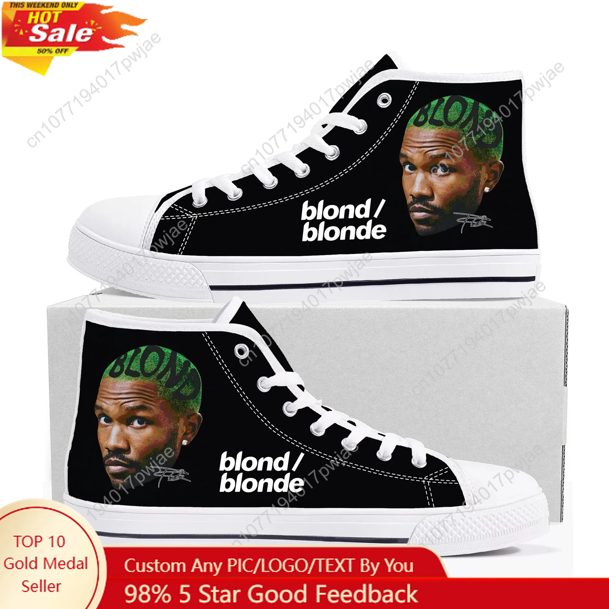

F-Frank O-Ocean Hip hop Singer High Top High Quality Sneakers Mens Womens Lightweight Canvas Sneaker Ghana Casual Custom Shoes