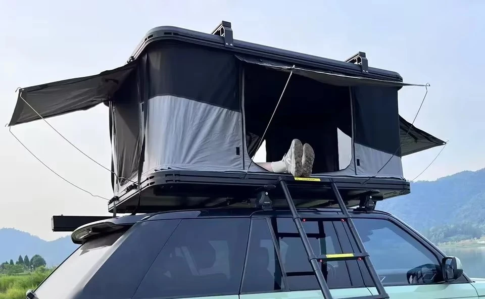 

Outdoor Automatic Hard Shell 4 Person Camping Car Rooftop Tent Aluminum Roof Tent Top Hard Shell Off Road Tent