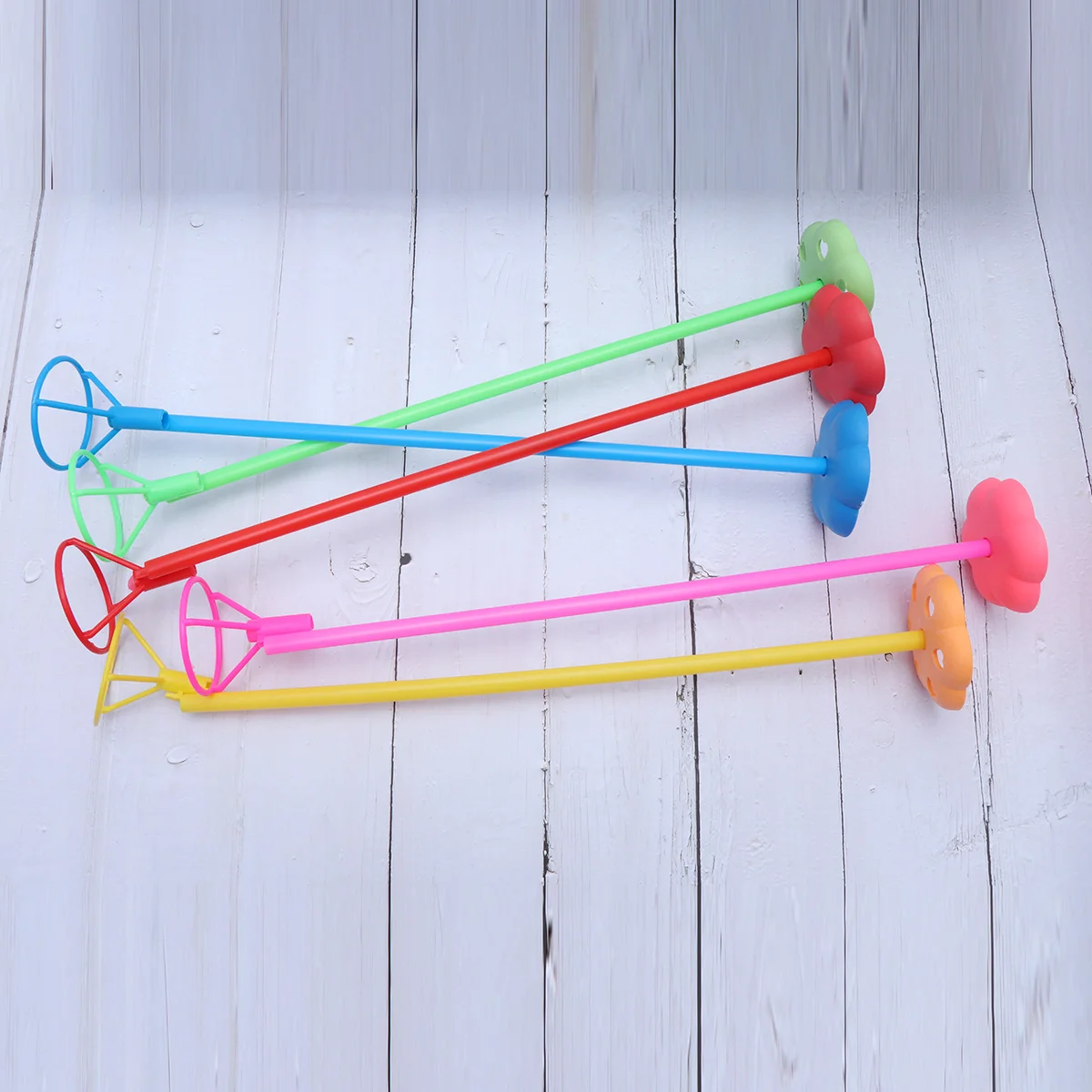 

5Pcs Balloon Stick Stand Reusable Plastic Base Pole Cup Tabletop Support Holder Easy Assemble for Birthday Wedding Shower