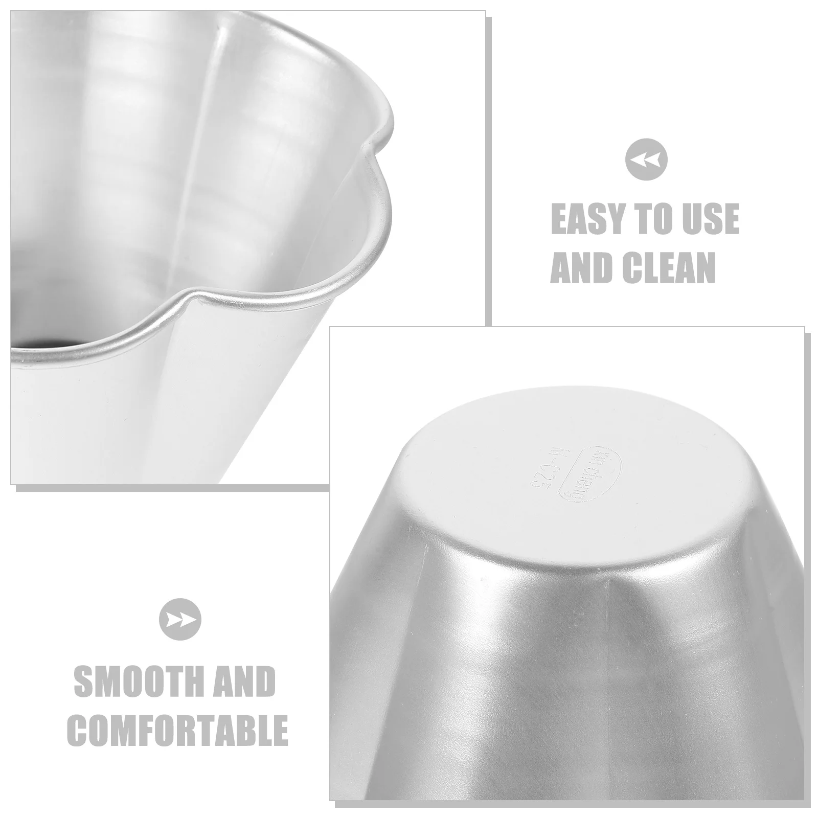 

6Pcs Cake Molds Set Aluminum Baking Pans Mini Pudding Egg Tart Baking Supplies Cake Tin Mold for Cakes Egg Tart Molds