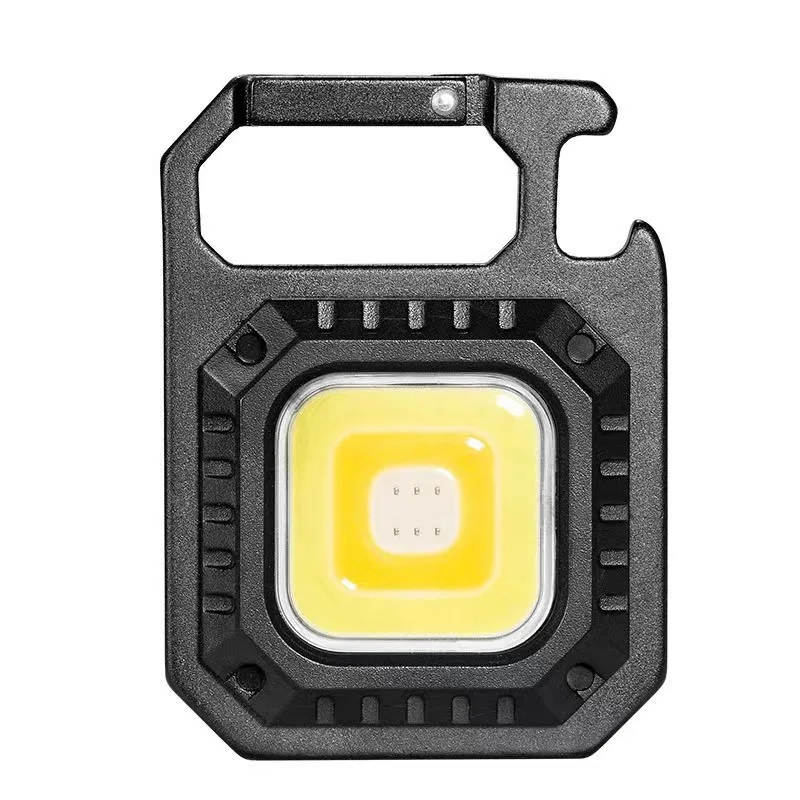 USB mini keychain light, high brightness COB work light, multifunctional portable campsite light, emergency outdoor portable