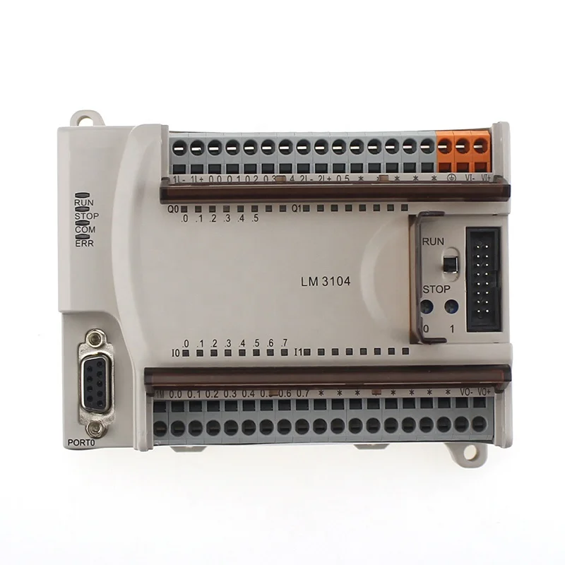 PLC LM-3104  CPU Module Rated Voltage of DC24V 16 Point I/O, Provide DC24V Input / 8 Road 8 Transistor Output Processing