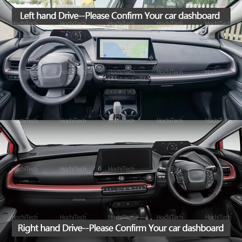 for Toyota Prius XW60 Fifth Generation 2022 2023 2024-Present Dashboard Cover Pad Car Liner Anti-UV Mat Sunshade Dashmat Carpet