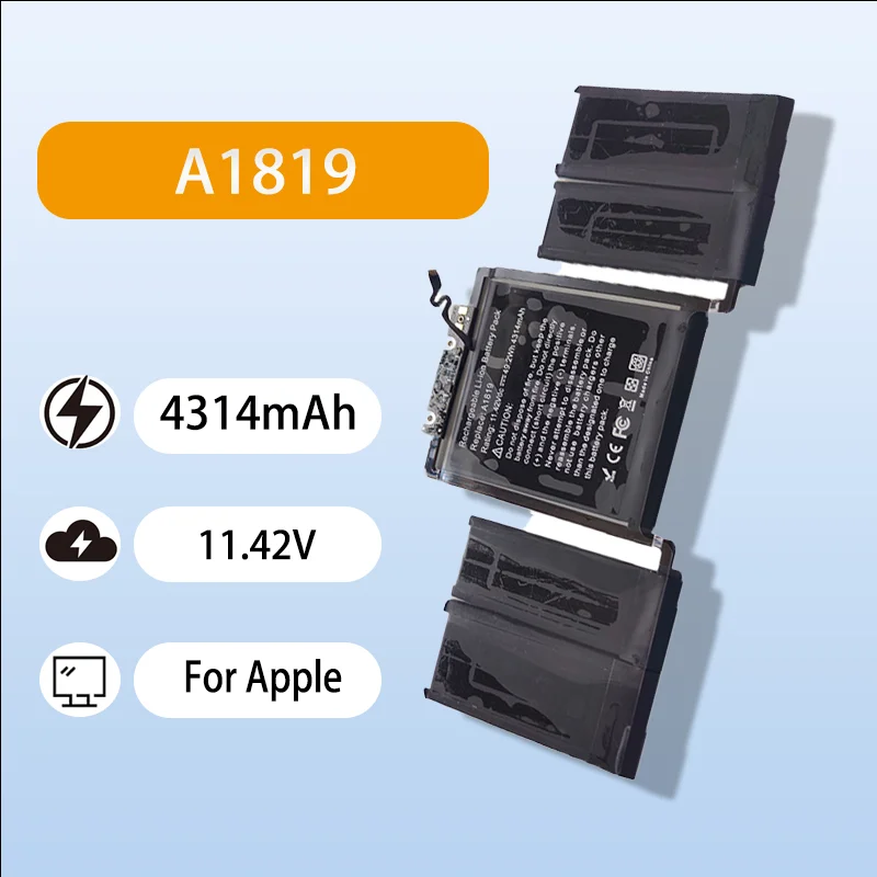 High Quality Replacement Laptop Battery For Apple A1819 MacBook Pro A1706 4314mAh 11.42V Rechargeable Li ion Battery
