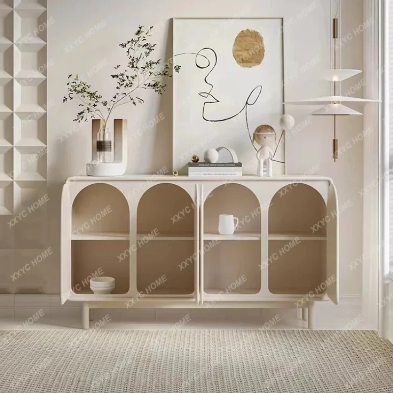 

A Sand Wind Entry Entrance Cabinet Multifunctional Locker Cream Side Cabinet