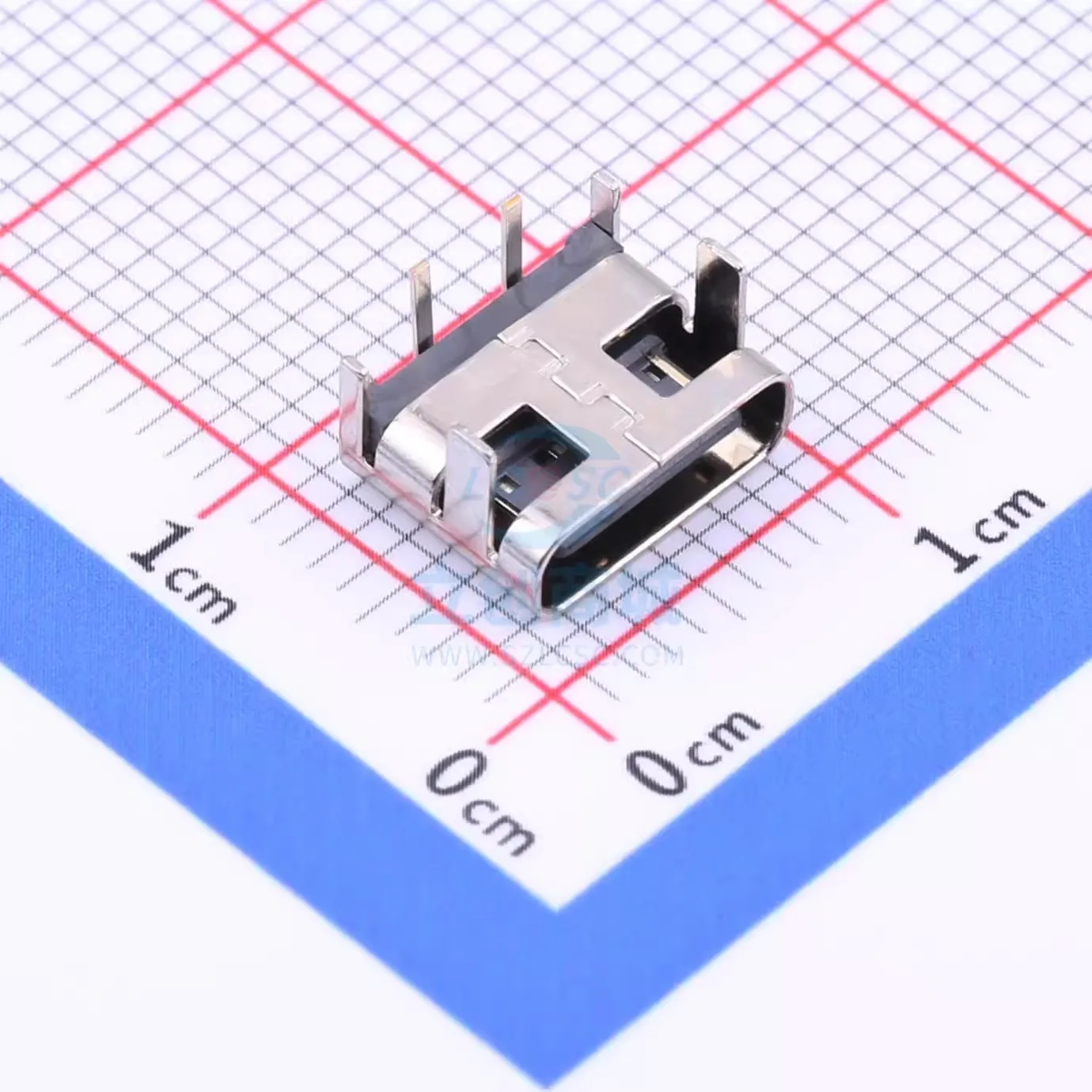 100pcs TYPE-C-31-M-33 Base fêmea com 2 pernas curvas