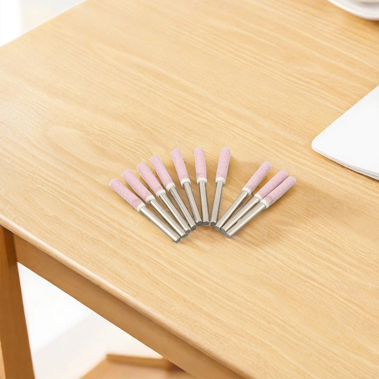 

Grinding Wheel Set 10pcs 4.8mm Diameter for Chainsaw Chain Maintenance and Jade Carving Polishing with 3mm Shank Design