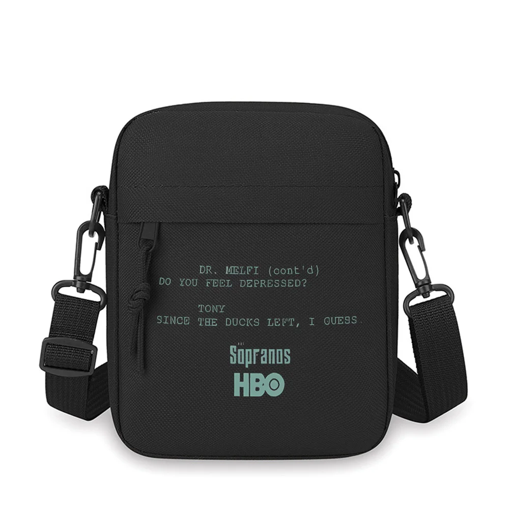 

Text: The Sopranos and HBO Men Crossbody Bag Single Shoulder Women Cartoon Anime Film Printing Design Unisex