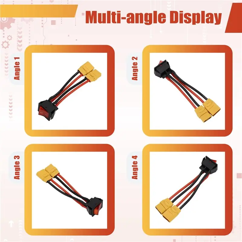 Y23A-XT90 Plug 30A High Load Electronic Switch Power On-Off Switch For RC Drone For UAV Battery ESC Connections