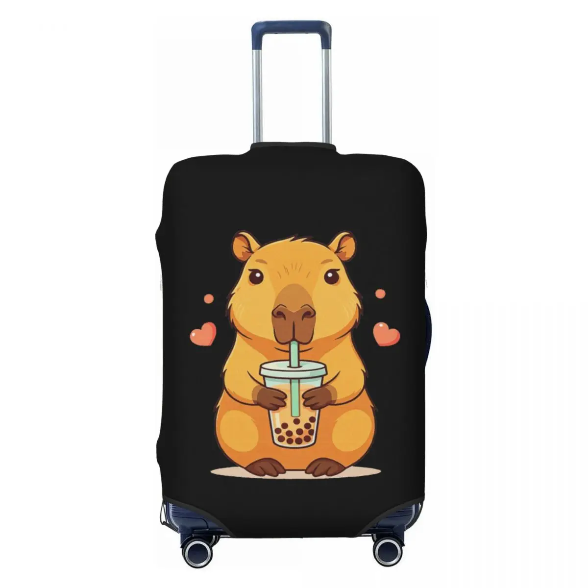 

Милый чехол для багажа Capybara Boba Tea, пылезащитный чехол для чемодана, подходит для 18-32 дюймов