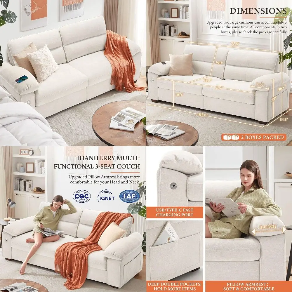 Convertible Floor Sofa Bed, Boneless Corduroy Sleeper Sofa with Side Pocket, 5in1 Foldable Couch for Living Room, Bedroom. No A
