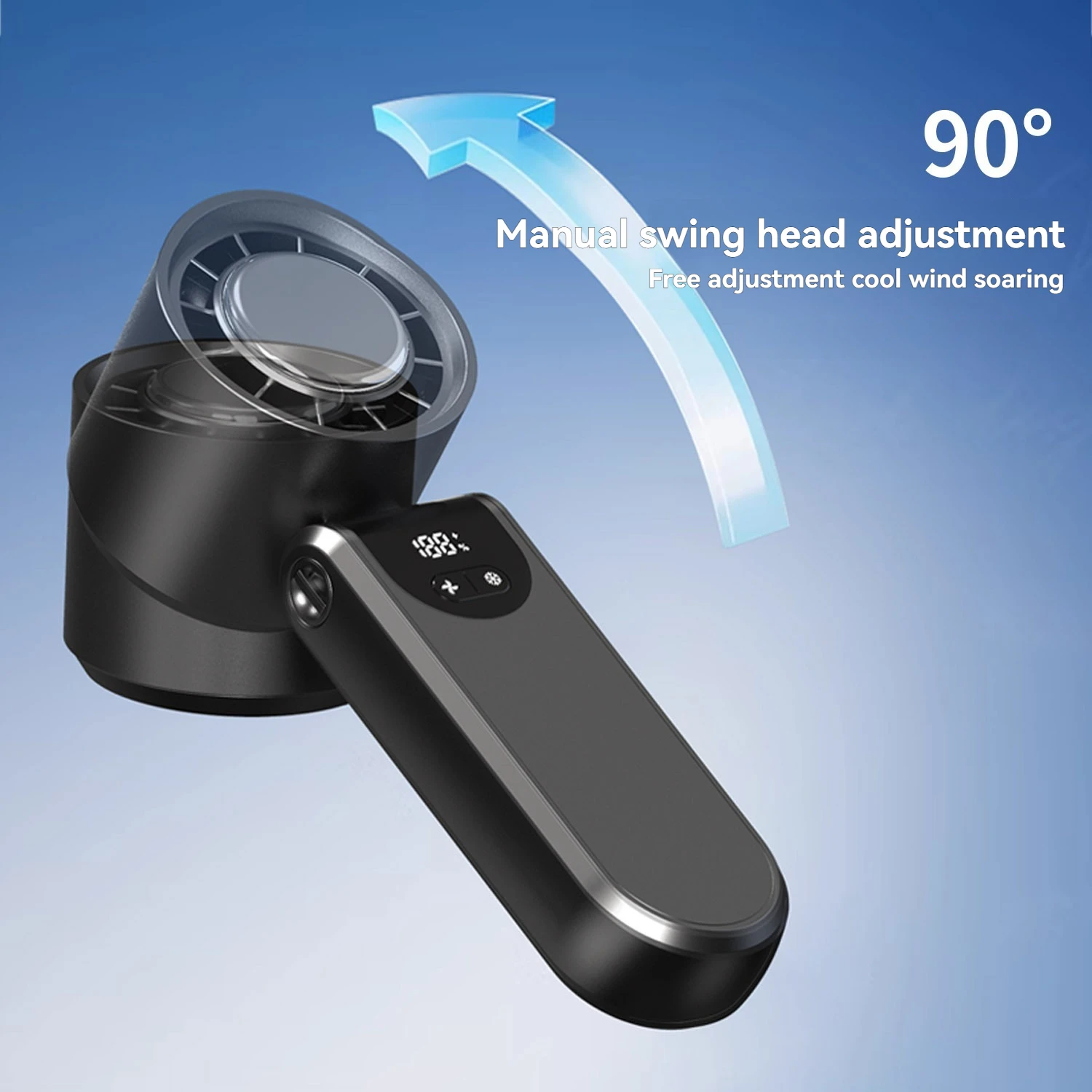 25-летний новый турбо-сильный холодный компресс Ручной вентилятор Высокоскоростной холодильный подвесной складной портативный вентилятор на шее