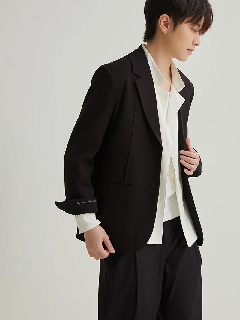 

HIER Slimming Bla Suit with Engli Embroidery Cuffed Sve Neutral Sle Flat Collar Outing ort plus Size Women