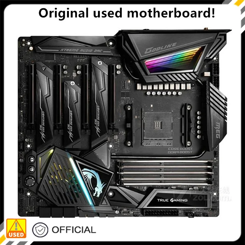 

For MEG X570 GODLIKE Motherboard Socket AM4 For AMD X570 DDR4 M.2 NVME SATA3 Original Desktop Used Mainboard