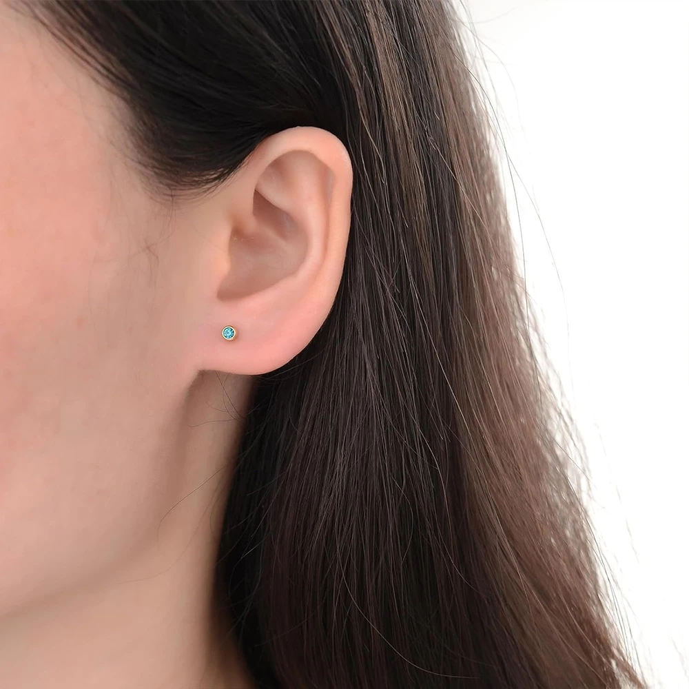 12 Pairs Surgical Stainless Steel Multicolor Stud Earrings