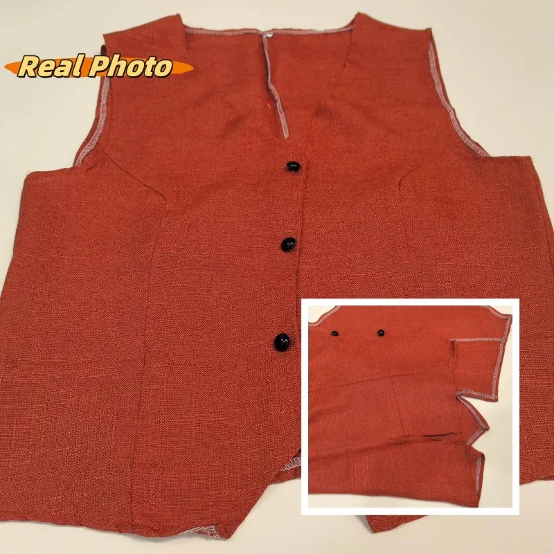 Disfraz de cosplay de Monkey D. Luffy para hombre, conjunto de anime para fiesta de Halloween con chaleco rojo, shorts, sombrero de paja y cuerda 5