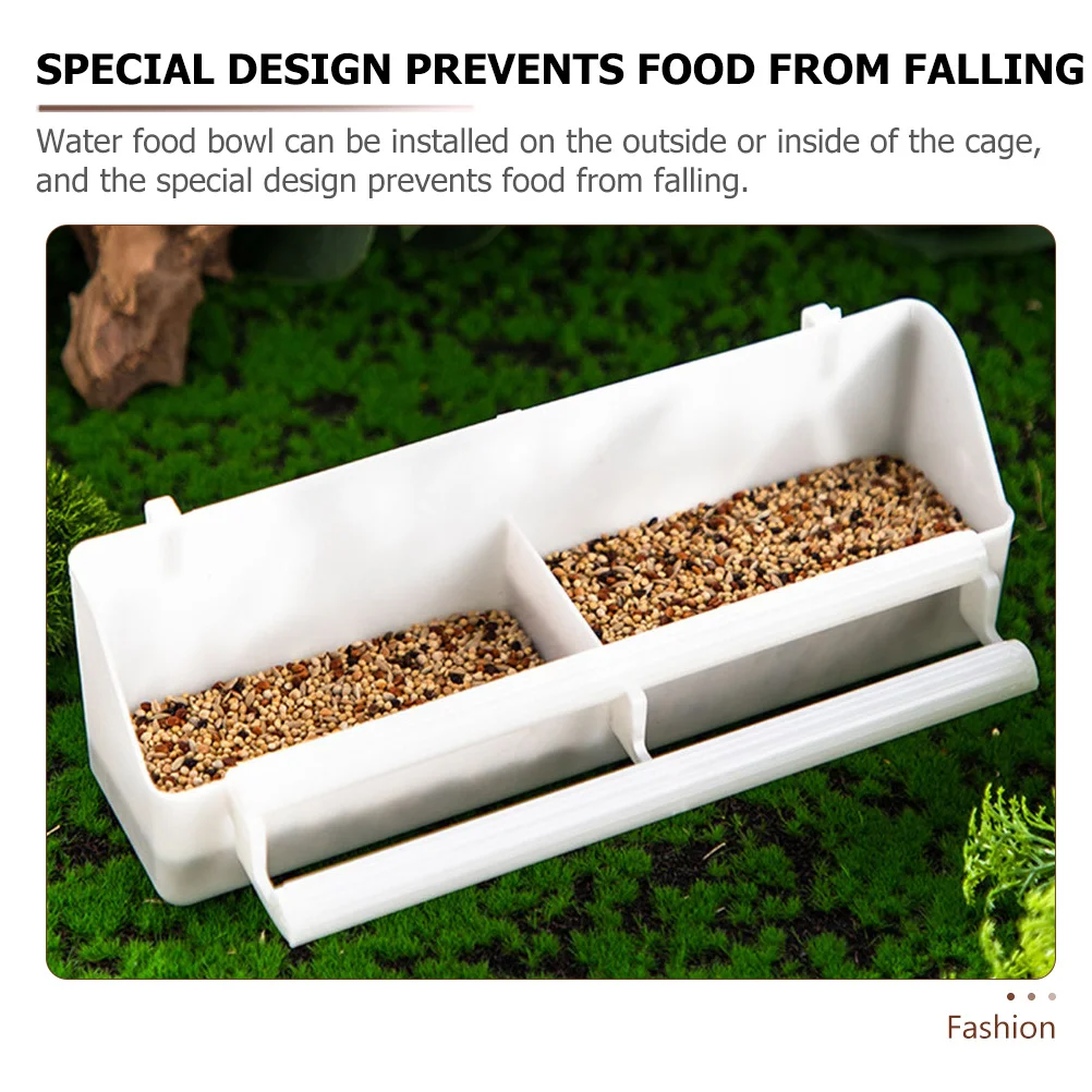 

Plastic Bird Feeder Durable Parrot Cockatiel Cage Accessories Water Bowl Hanging Dispenser Bird Feeder