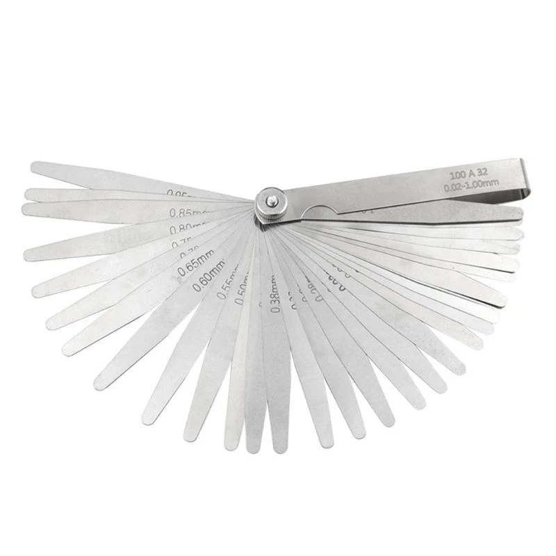 

652F Feelers Gauges Set Stainless Steel Metric and Standard Thickness Gauges Tapered Feelers Gauges Measuring Tool