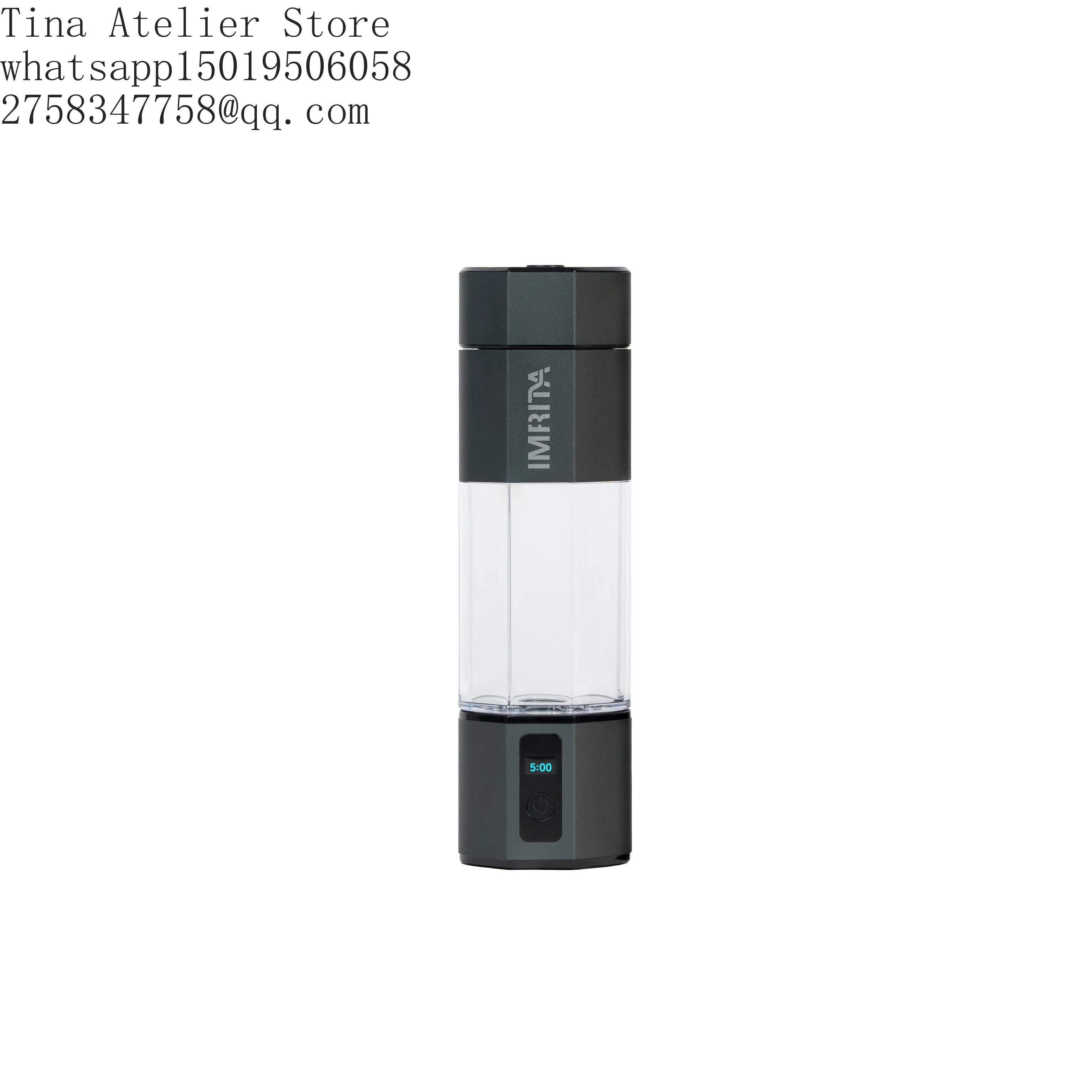 Smart Portable H2 Rich Cup Ergonomic Flask Shape Cellular Hydration H2 Maker Purest Drinking Water for Pure Wellness