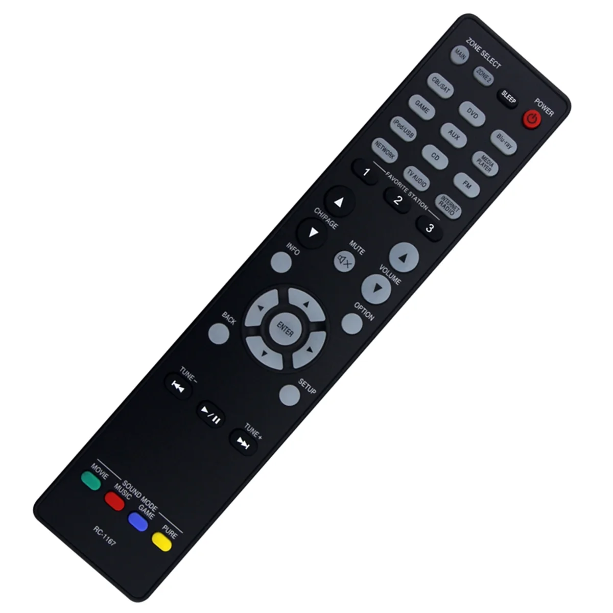 Remote Control RC-1167 Replace for Denon AV Receiver AVR-2113 AVR-2113CI AVR-1913 AVR-2313CI AVR-2313 AVR2113 AVR2113CI