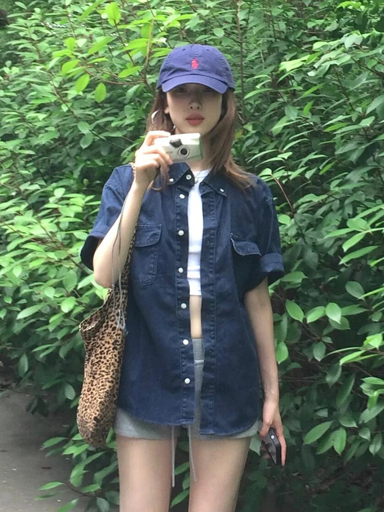 

Denim Coats For Ladies Womens Autumn Fleece Bomber Baggy Cycling British Style Blended Mid-Length Subcultural Flare Cinching Y2K