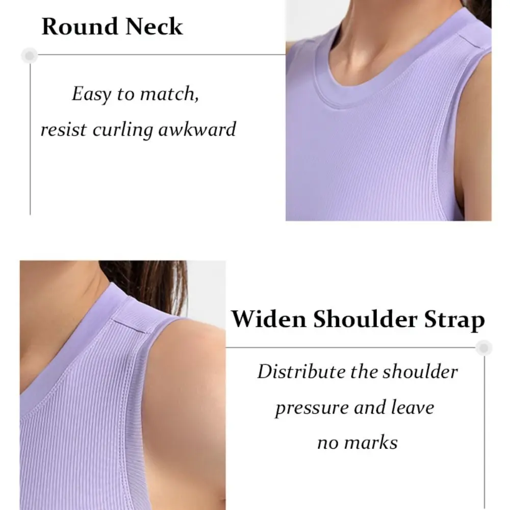 Full Coverage Sports Bras Trendy Premium Quality Removable Padded Crop Top Sleeveless Shirts Sports