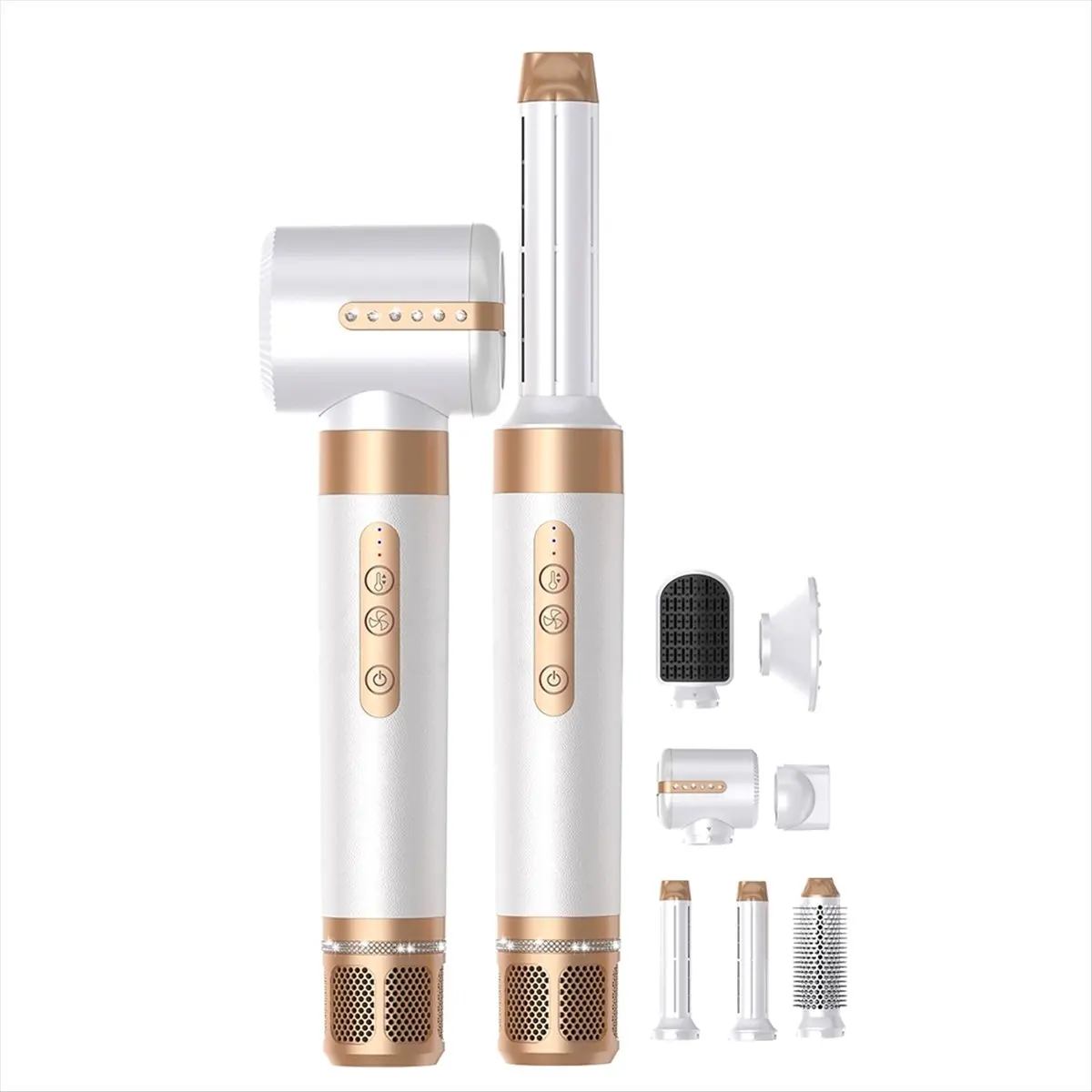 (A25M) 7 in ONE Hair Dryer Brush,Powerful Blow Dryer Brush with Auto- Wrap Curler,Detachable Fast Tool,Hair Styling Tools US - view 4