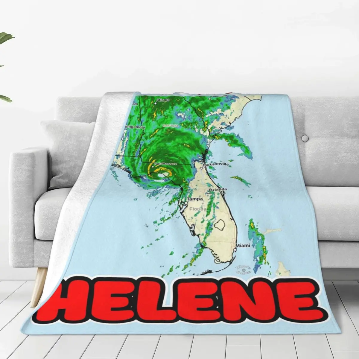 I Survived Hurricane Helene 2024,by Orikall Blanket Flannel Sofa Throw Blankets For Home Bedroom Travel Throws Bedspread Quilt