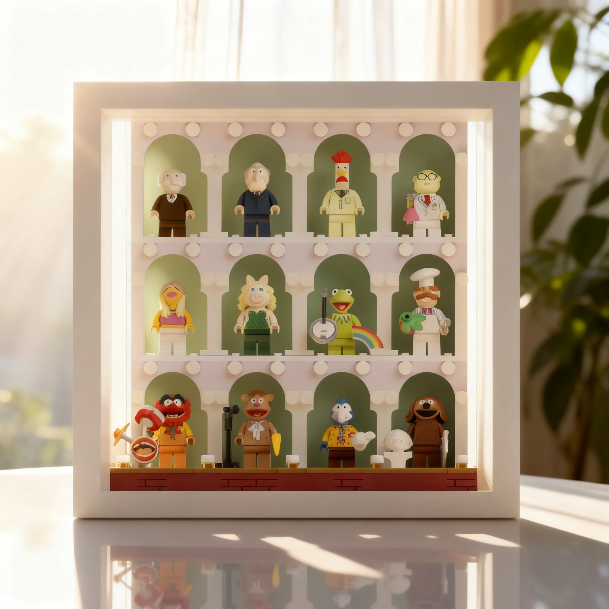 513pcs MOC Puppet Show Theater Picture Frame Collectible Figures Model Building Blocks Hero SciFi Pirate Voyage Racing Toy Gift