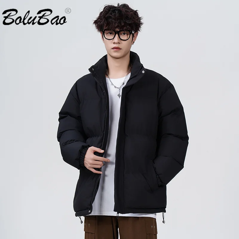 

BOLUBAO 2024 2024 Casual Parka Cotton-Padded Men Solid Color Fashion Warm Coat High Quality Street Wear Parka Cotton-Padded Men