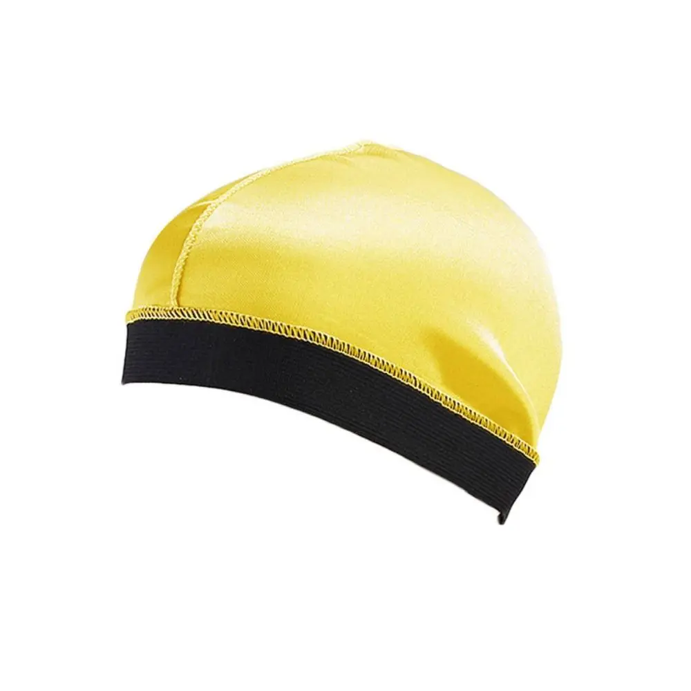 Cappelli Durag da uomo in tinta unita con cofano Berretti ondulati elastici e traspiranti Berretto Durag multicolore in poliestere multicolore da uomo