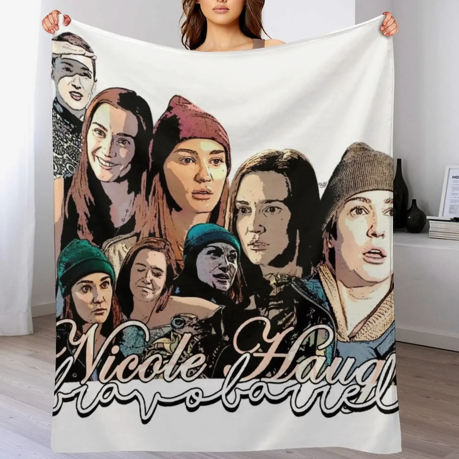 #bravobarrell - a nicole haught study Throw Blanket Soft Comfort Blanket for Reading Watching TV