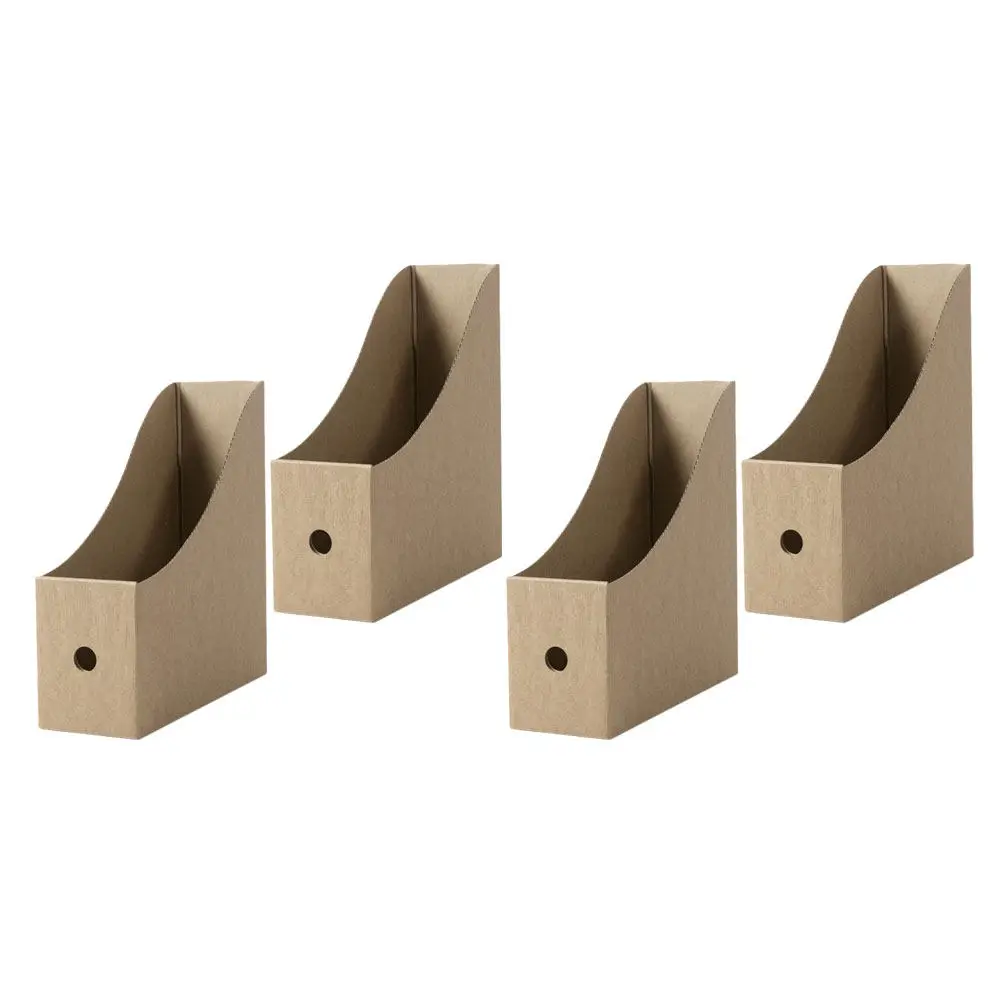 

4Pcs File Storage Container Document Box Premium Lightweight File Organizer for Magazines Certificates Documents Office Home