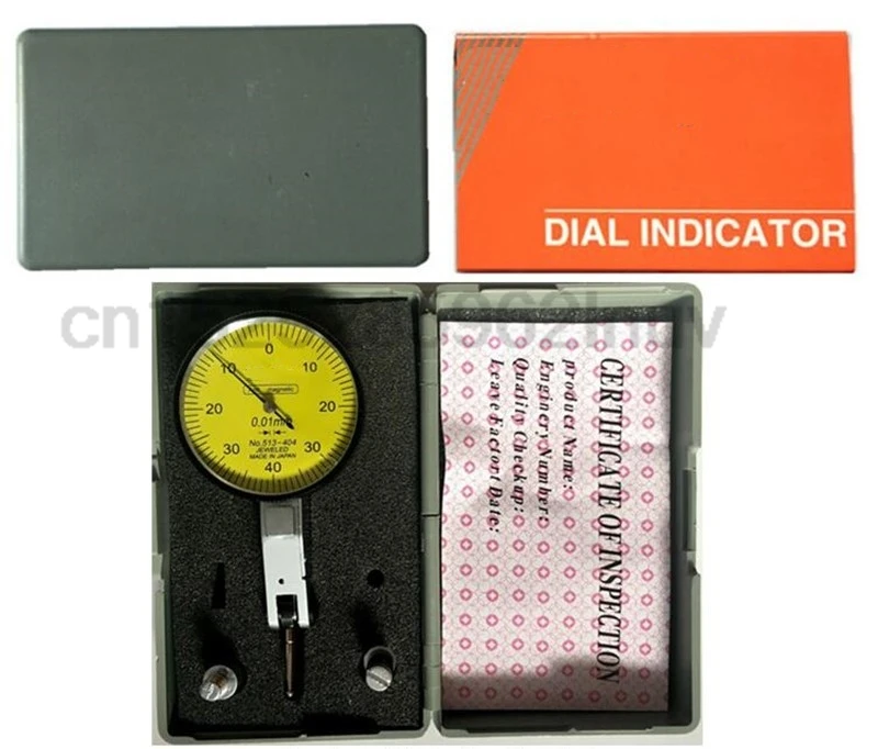 CNC Lever Table Dial Indicator 0-0.8mm 0.01mm Gauge Scale Metric Dovetail Rails Indicator Measuring Tool 513-404