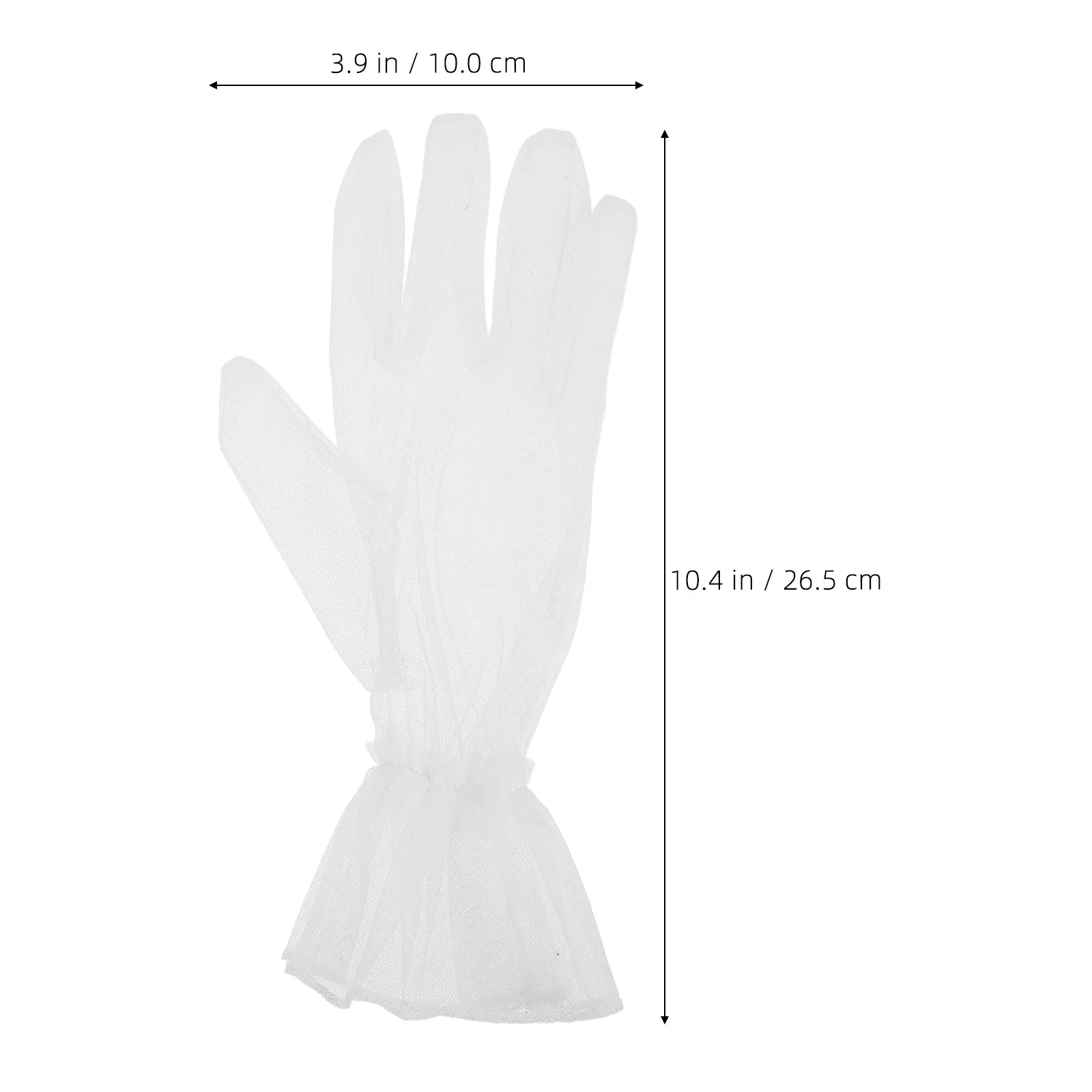 1 par de guantes cortos blancos de tul para boda, accesorios nupciales, guantes de vestir para mujer, guantes formales de gasa para fiesta de ópera