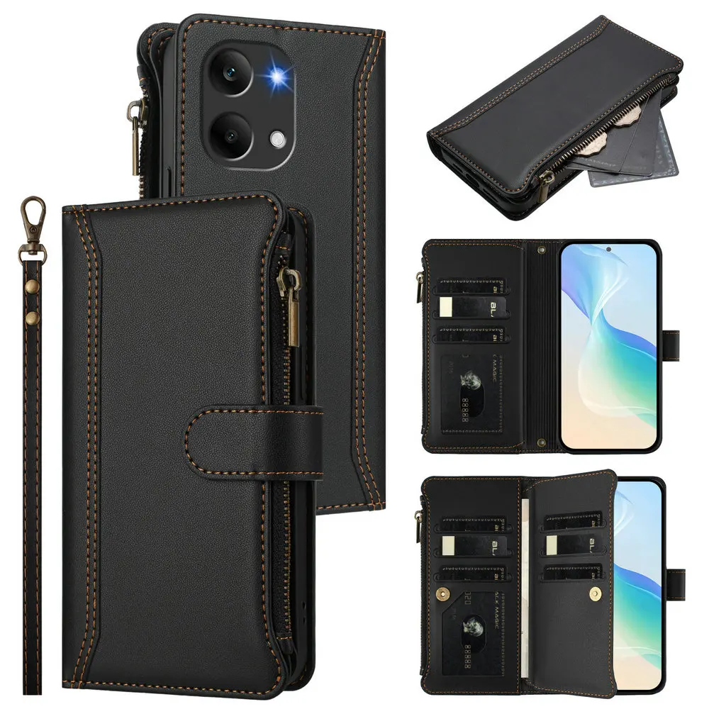 9-Card Flip Case For Xiaomi Poco X8 Pro Max 5G 2026 Crossbod