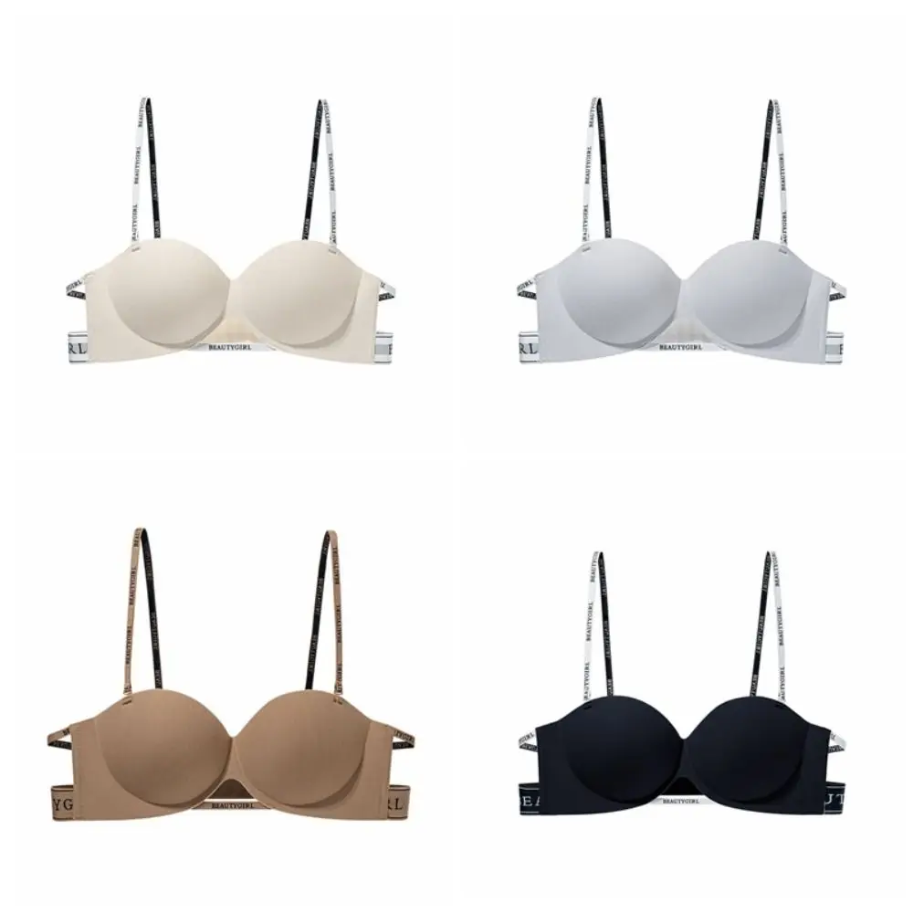 Schokbestendige letter diepe V-bh verzamelde borsten anti-verslapping ondergoed voor dames verstelbare lingerie naadloze bh's hardlopen