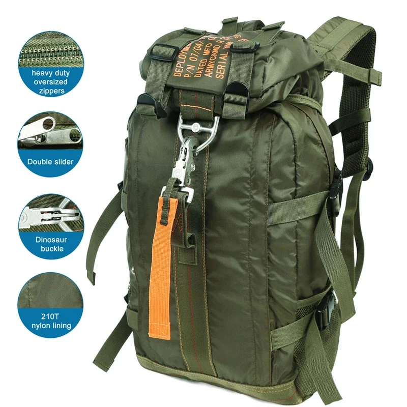 Imagem -02 - Mochila de Viagem Leve Impermeável para Homens Mochila Trekking Camping Mochila Caminhadas Esporte ao ar Livre