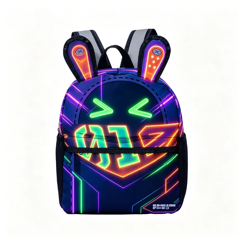 Cute Bangboo Rabbit Ears Backpack Zenless Zones Zeros School Bag Large Capacity Print Student Bookbag Fashion Birthday Gift