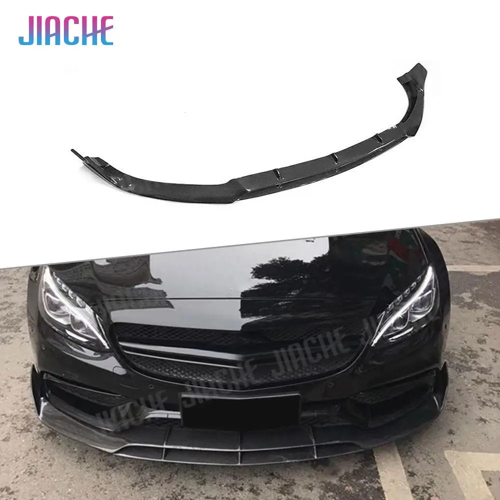 

C Class Carbon Fiber Front Bumper Lip Spoiler for Mercedes Benz W205 C63 AMG C180 C200 C260 2015 2016 2017 Splitters Car Styling