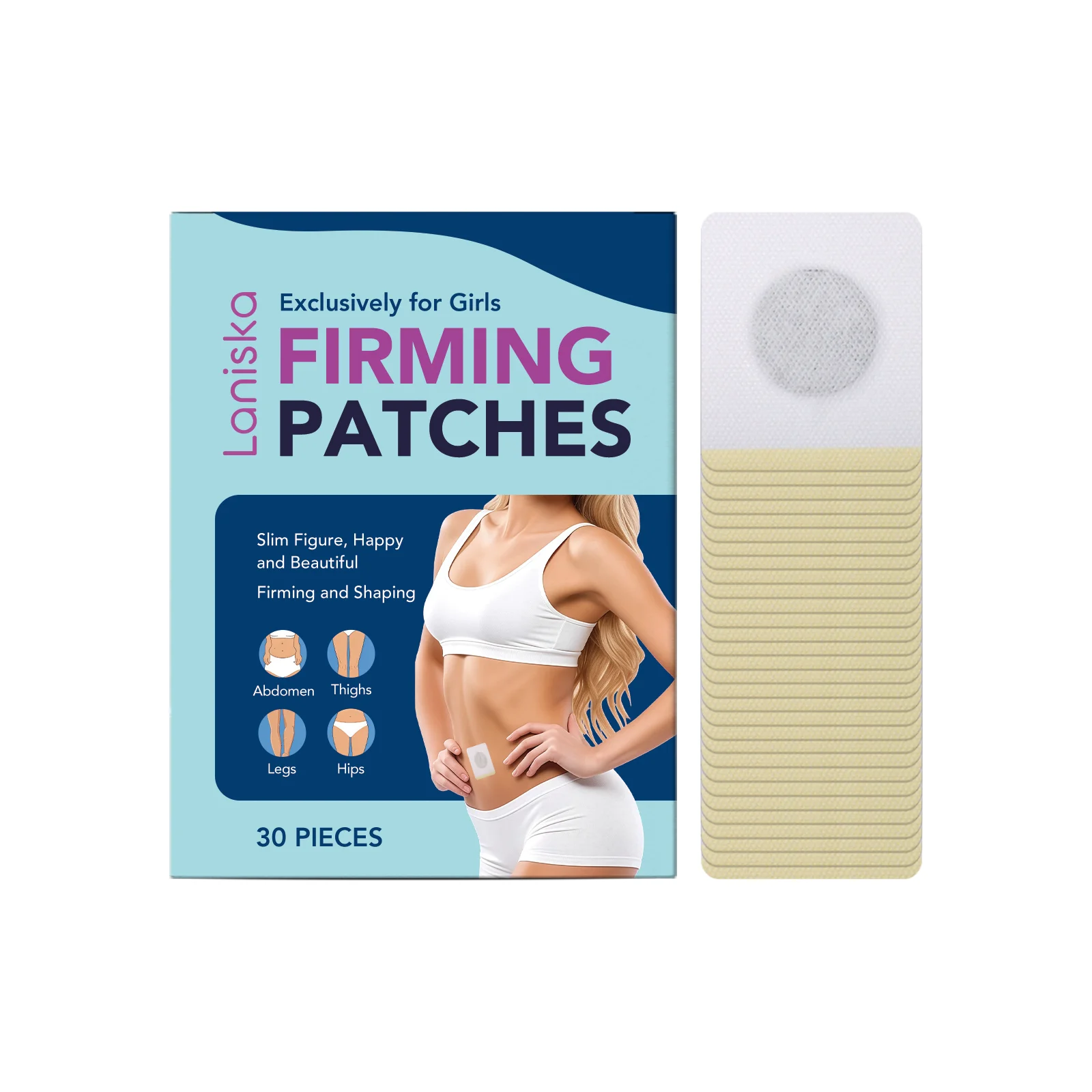 Laniska Abdominal Care Patch Cellulite Removal Body Shaping Firming Fat Burning Accelerate Metabolism Weight Loss Slim 30pcs
