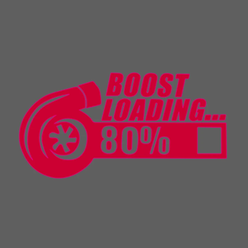 TURBO BOOST LOADING Creative Sticker Funny Decals for , Van, Window, Bumper Vinyl Decal Motorcycle, 18cm*9cm