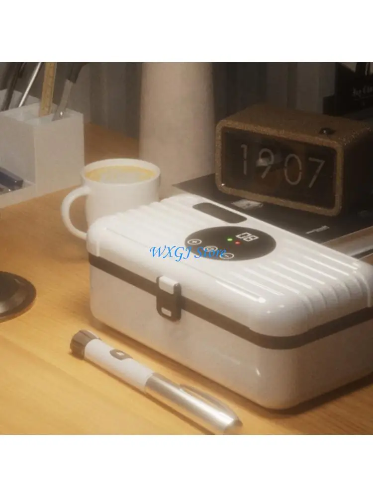 37JE Transportable Car Fridge Refrigerator Highlighting Double Thermoregulation USB Charging Capability for Road Excursions and
