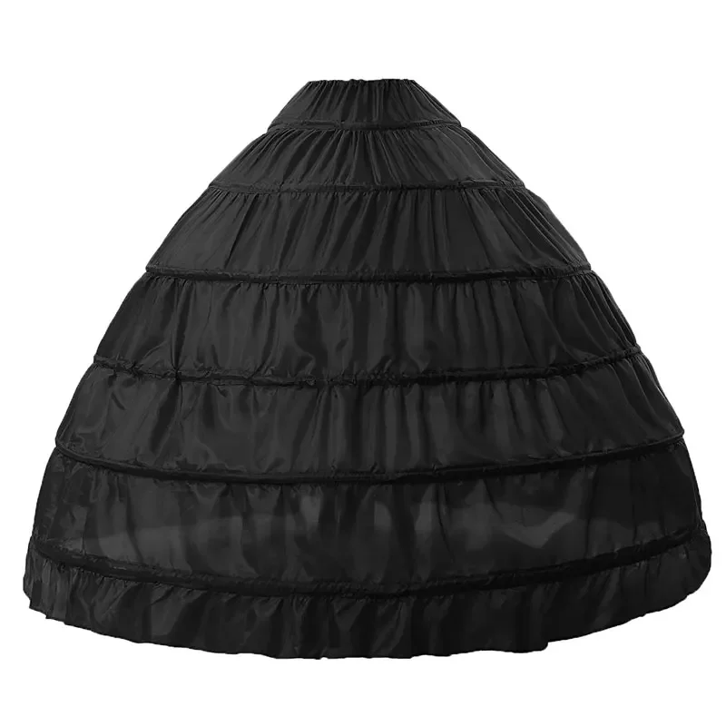 Nieuwe Zwart/Wit/Groen 6 Hoops Petticoats Voor Trouwjurk Baljurken Crinoline Onderrok Saiote De Noiva Zes hoepel