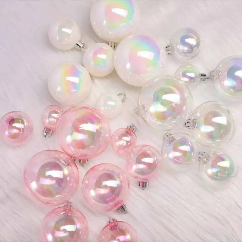 1-6Pcs Large Christmas Ball Ornaments 6/8/10/12/15cm Creative Colorful Christmas Tree Party Decoration Christmas Spheres Pendant