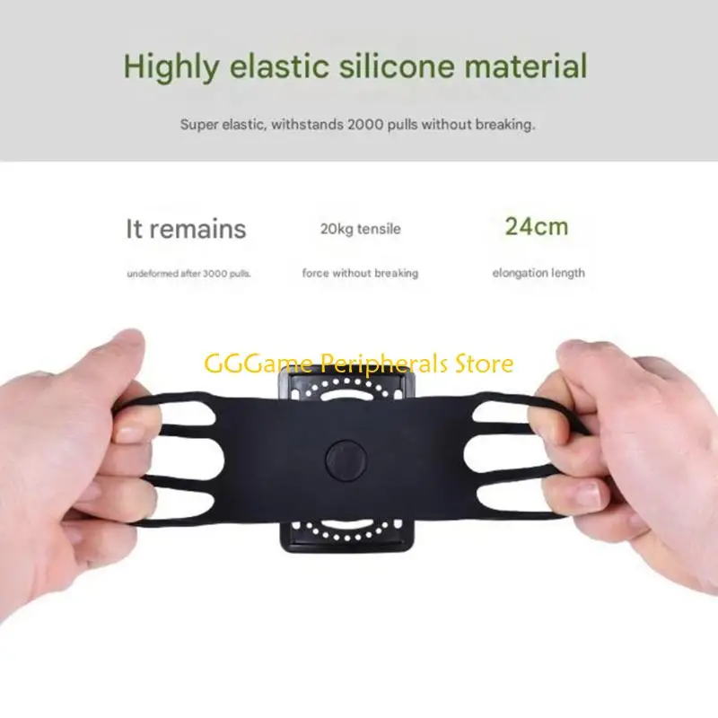 

U55B Comfortable Rotatable Silicone Armband for Mobile Phones Waterproof Protections Ergonomic Ensures Extended Wear Comfort